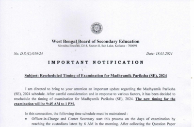 WBBSE Board Exam 2024: Madhyamik Class 10 schedule revised, check details here