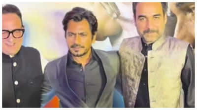 Pankaj Tripathi's warm hug with Nawazuddin Siddiqui at 'Main Atal Hoon' screening speaks for Bollywood's camaraderie