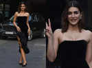 ​Guess the price of Kriti Sanon's luxurious black velvet mini dress