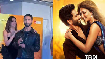Shahid Kapoor takes class for paparazzi on how to pronounce Kriti Sanon's name correctly at 'Teri Baaton Mein Aisa Uljha Jiya' trailer launch