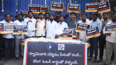Opposition parties intensify protests against bogus votes in Tirupati