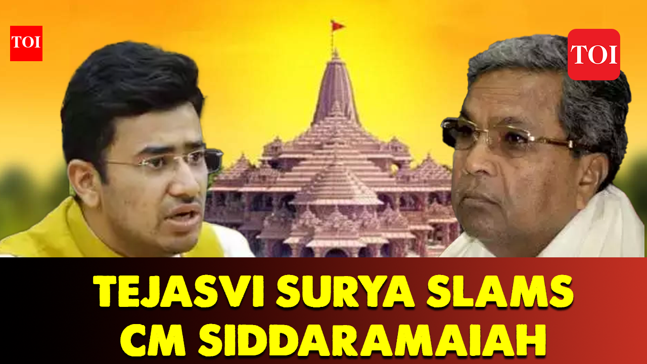 BJYM chief Tejasvi Surya slams K’taka CM Siddaramaiah for not declaring holiday on Ram Temple event
