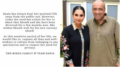 Sania Mirza's family issues official statement after Shoaib Malik's wedding, requests fans and well-wishers to refrain from indulging in any speculation