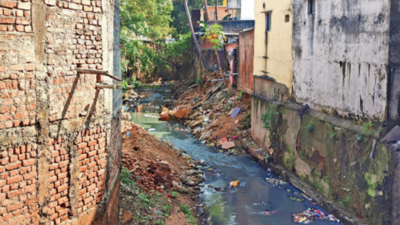 MGR canal full of mud and bricks, width down to 2-ft