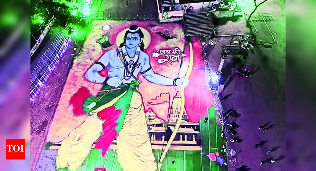 Ram Lalla: Huge Ram Rangoli to Mark Event in JSR Jamshedpur: Devotees ...