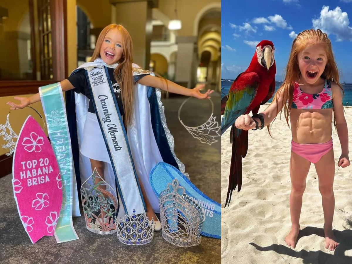 Meet Kynlee Heiman, the 7-year-old pageant queen with a six-pack that  defies age!