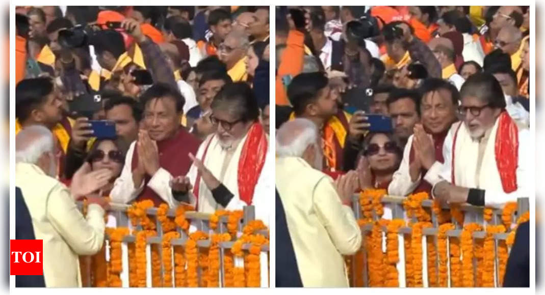 Il primo ministro Narendra Modi chiede informazioni sulla mano fasciata di Amitabh Bachchan;  Saluti Abhishek Bachchan – Guarda il video |