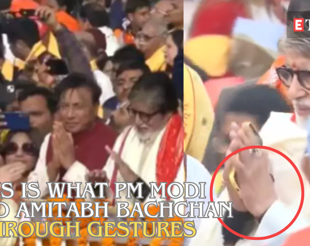 
PM Narendra Modi enquires about Amitabh Bachchan's bandaged hand as he greets him at Ram temple's consecration ceremony
