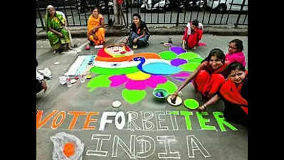 ‘Rangoli for a better India’ was a part of celebrations