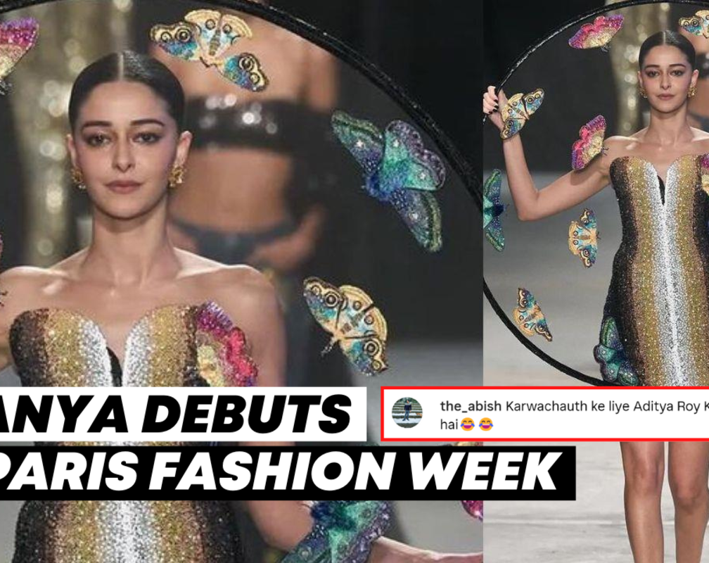 
Ananya Panday walks in a black sieve dress at Paris Fashion Week, netizens tease her with Aditya Roy Kapur
