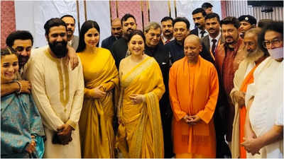 Yogi Adityanath's surprise meet-and-greet with Bollywood celebrities at Ayodhya airport; Here's why