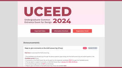 UCEED 2024 Answer Key and Question Paper Released at uceed.iitb.ac.in; Download here