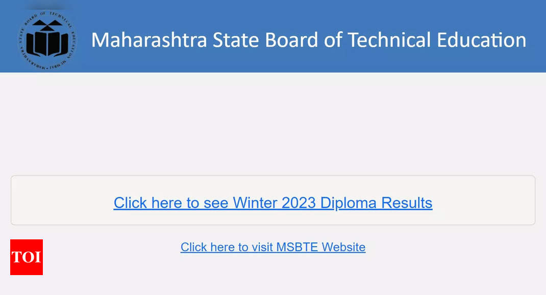 MSBTE Winter Diploma 2024 Result declared at direct link