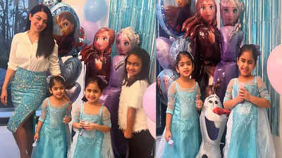Neeru Bajwa celebrates the birthday of her twin girls with 'Frozen' theme party