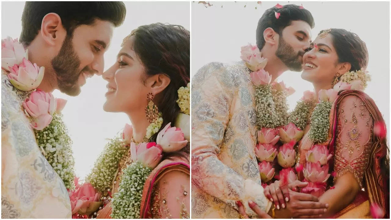Prem Jacob and Swasika Vijay's Beach Wedding: First Picture Revealed | -  Times of India