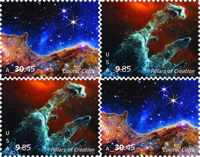 US Postal Service release stamps featuring NASA webb images