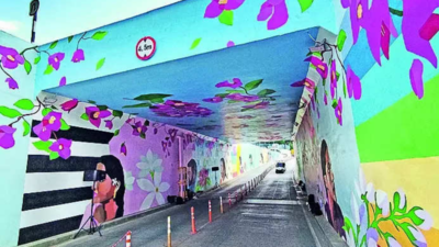 Tales of gender diversity turn underpass into work of vibrant art