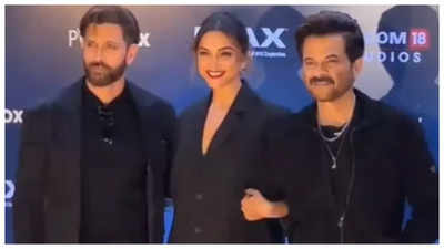 'Fighter' stars Hrithik Roshan, Deepika Padukone, Anil Kapoor get a standing ovation from IAF officers at Delhi premiere