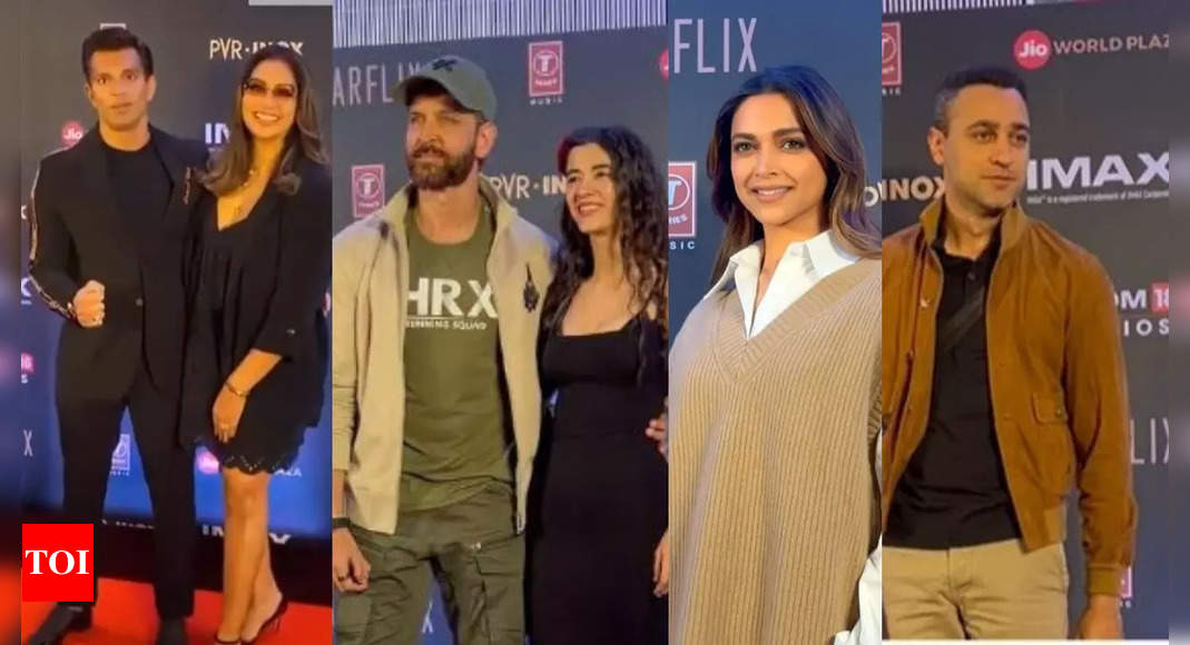Celebs arrive for ‘Fighter’ screening in Mumbai – WATCH videos | – Times of India
