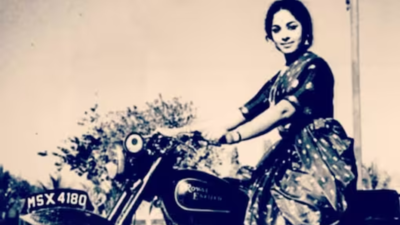 Throwback Thursday: KR Vijaya's vintage photo riding on a Royal Enfield