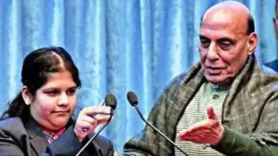 Rajnath surprises Class XII girl, asks her to deliver his speech