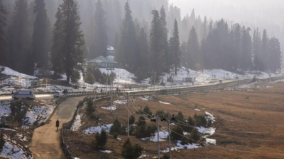 Snowless Gulmarg hits the skids, local cricket takes guard