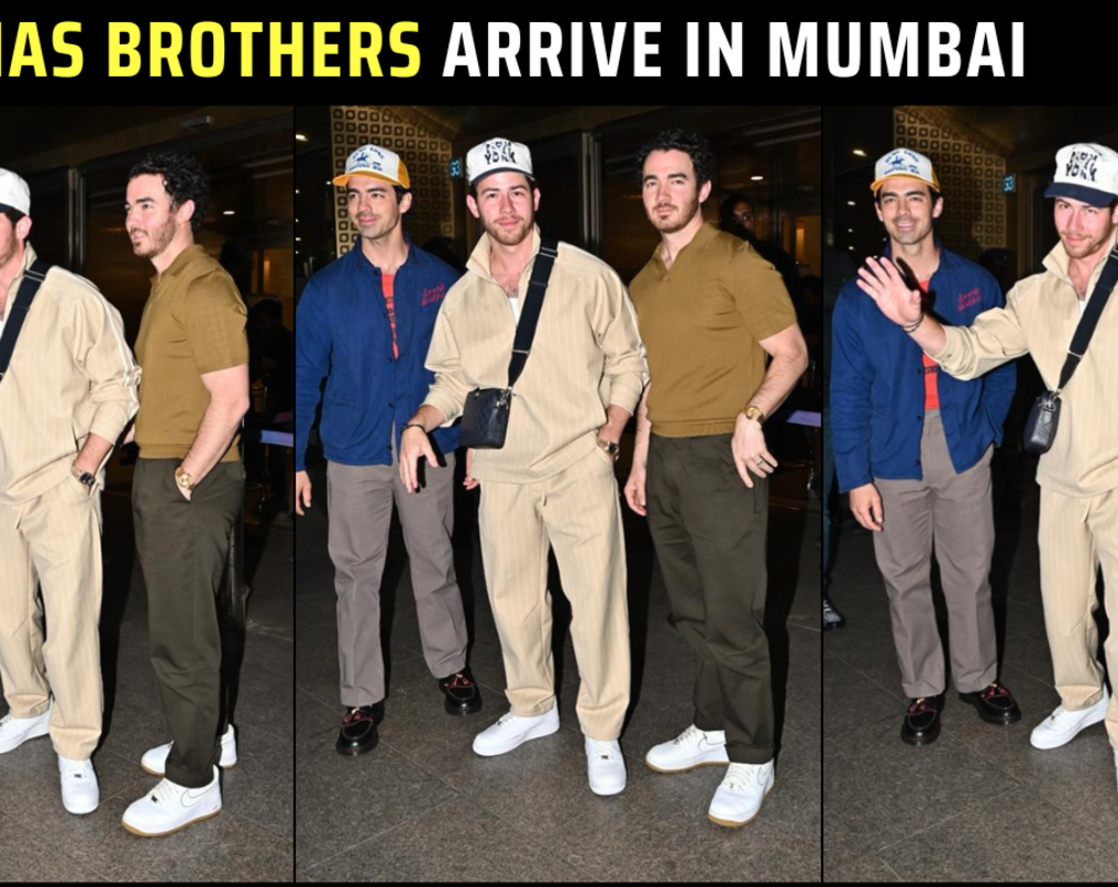 
Nick Jonas, Joe Jonas & Kevin Jonas arrive in Mumbai for their performance
