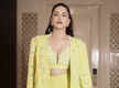 
Sunny Leone dazzles in lime green floral hand-embellished pantsuit
