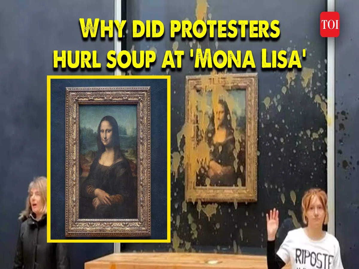 Climate activists hurl soup at the Mona Lisa painting in Paris amid farm protests