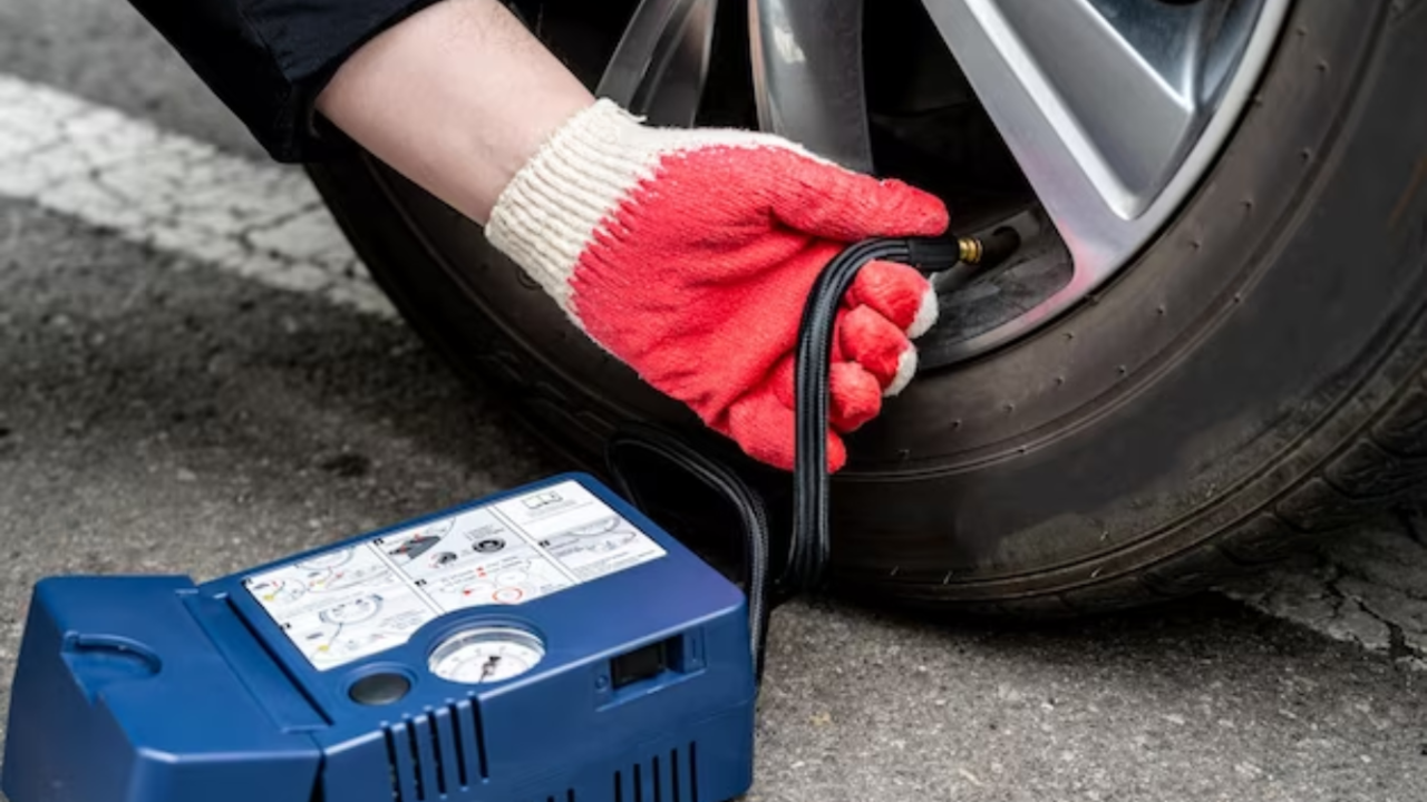 Tyre inflator clearance use