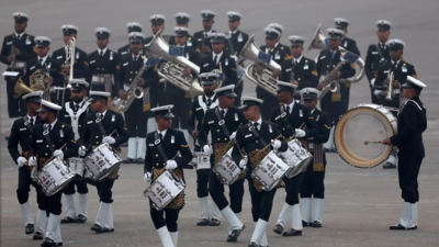 Indian naval band pays tribute to Chandrayaan-3 during Beating Retreat Ceremony at Vijay Chowk