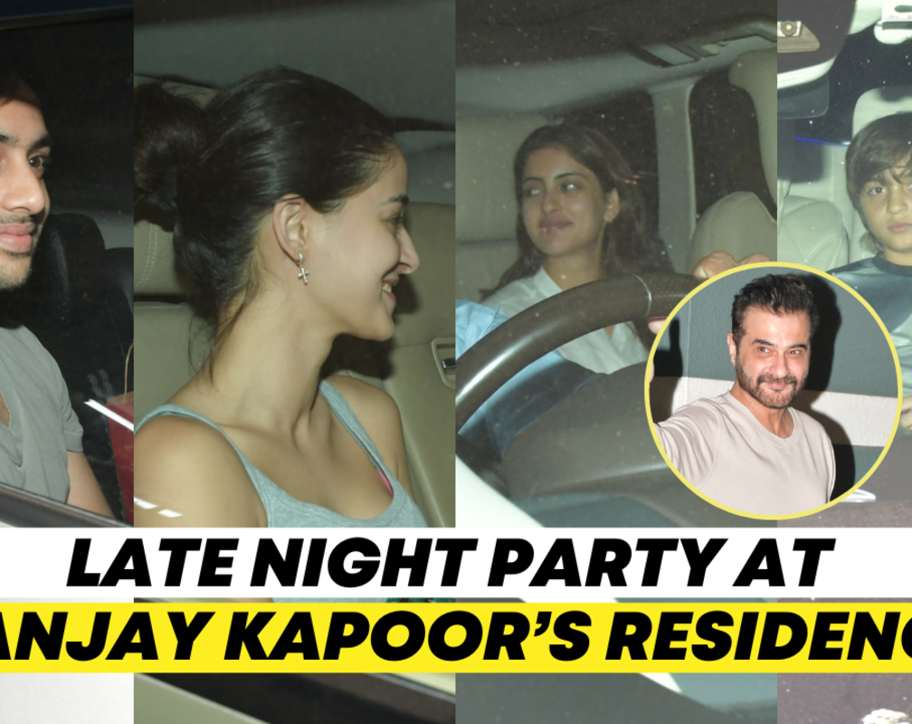 
Ananya Panday, Navya Naveli Nanda, Agastya Nanda and more celebs snapped after Sanjay Kapoor's party
