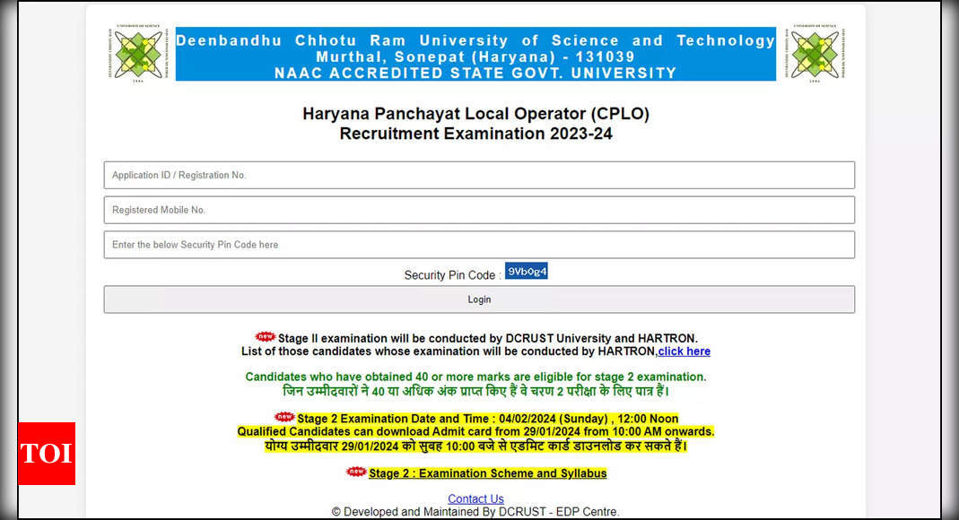 Download CRID CPLO Stage-2 Admit Card for Recruitment 2023 – HPPA & CRID |