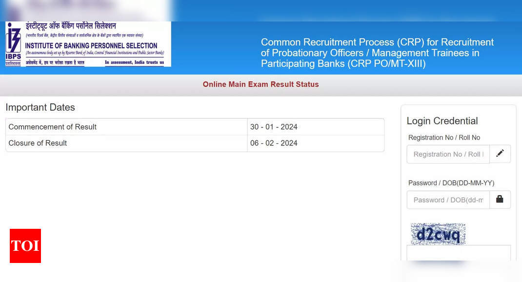 IBPS PO Mains Result 2023 declared at ibps.in, direct link here