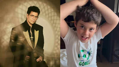 Karan Johar's son Yash Johar trolls him again: 'Dada does the worst hairstyle' - WATCH video