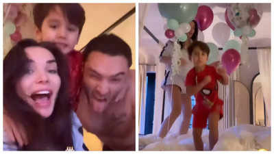 Amy Jackson celebrates birthday with fiancé Ed Westwick and her son; See pics