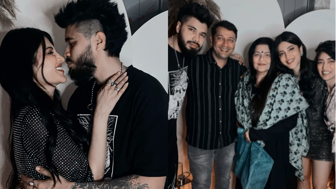 Shruti Haasan goth-themed birthday party with boyfriend and family