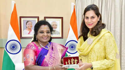 Upasana Konidela meets Telangana governor Tamilisai Soundararajan; to collaborate for tribal welfare in the state