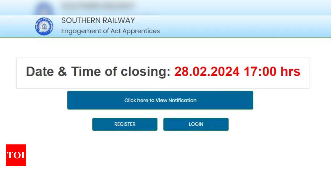 Apply for Southern Railway Apprentice Recruitment 2024: 2860 Posts |