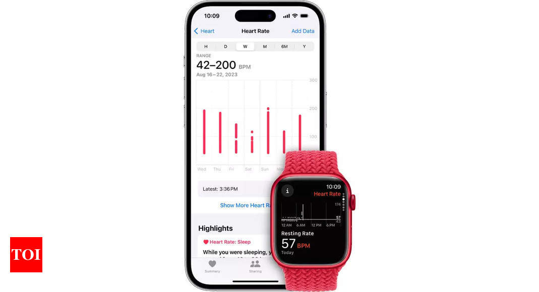 Apple watch heart rate best sale on iphone