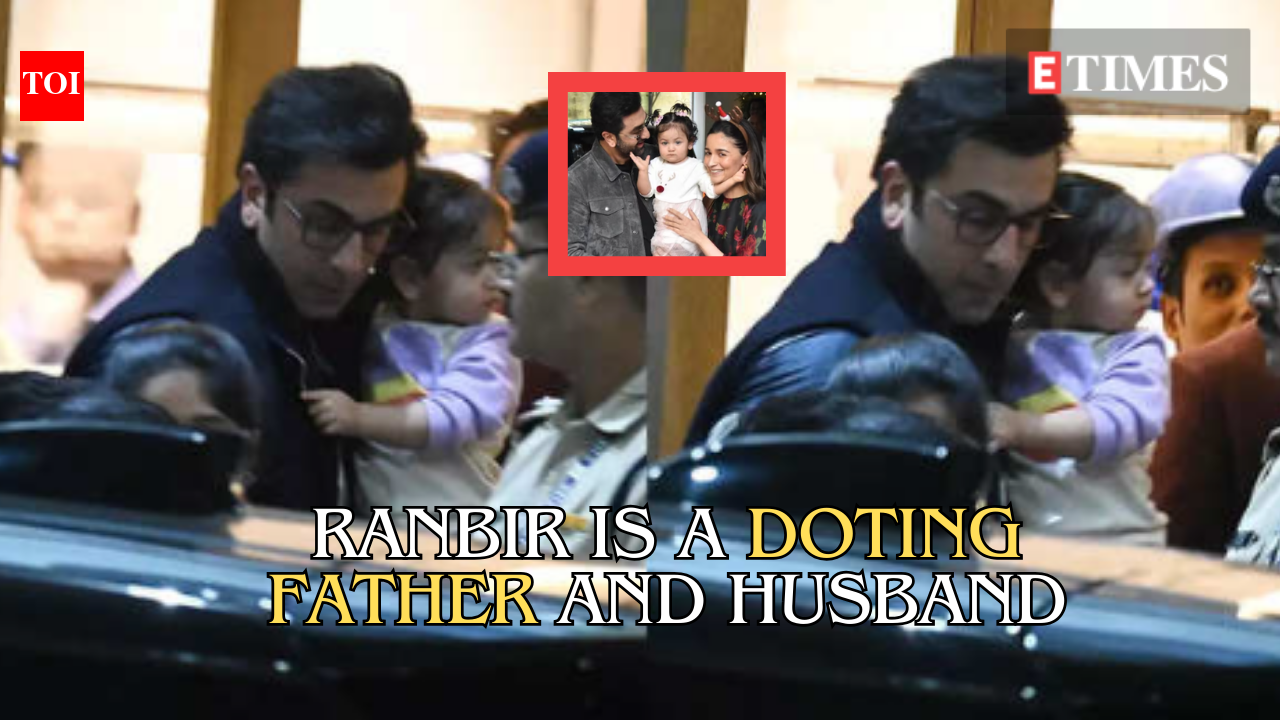 Family goals! Ranbir Kapoor carries little Raha in arms as they get ...