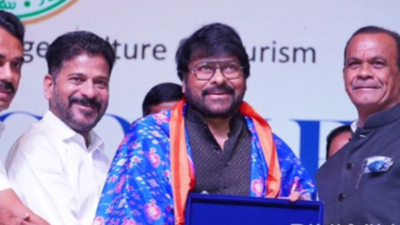 Telangana CM Revanth Reddy facilitates Chiranjeevi after receiving 'Padma Vibhushan'; the megastar expresses joy at receiving fans' support