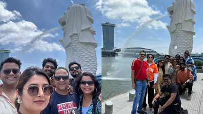 Maharashtrachi Hasya Jatra's Prajakta Mali, Samir Choughule and others enjoy fun moments in Singapore, see pics