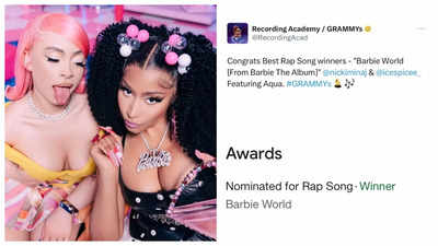 Grammy Awards announces Nicki Minaj and Ice Spice's 'Barbie World' as Best Rap Song instead of 'Scientists & Engineers'; fan say change was last minute