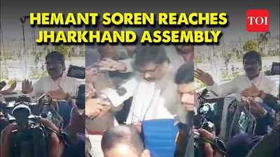 Watch: Hemant Soren reaches Jharkhand assembly to take part in Champai Soren govt's trust vote