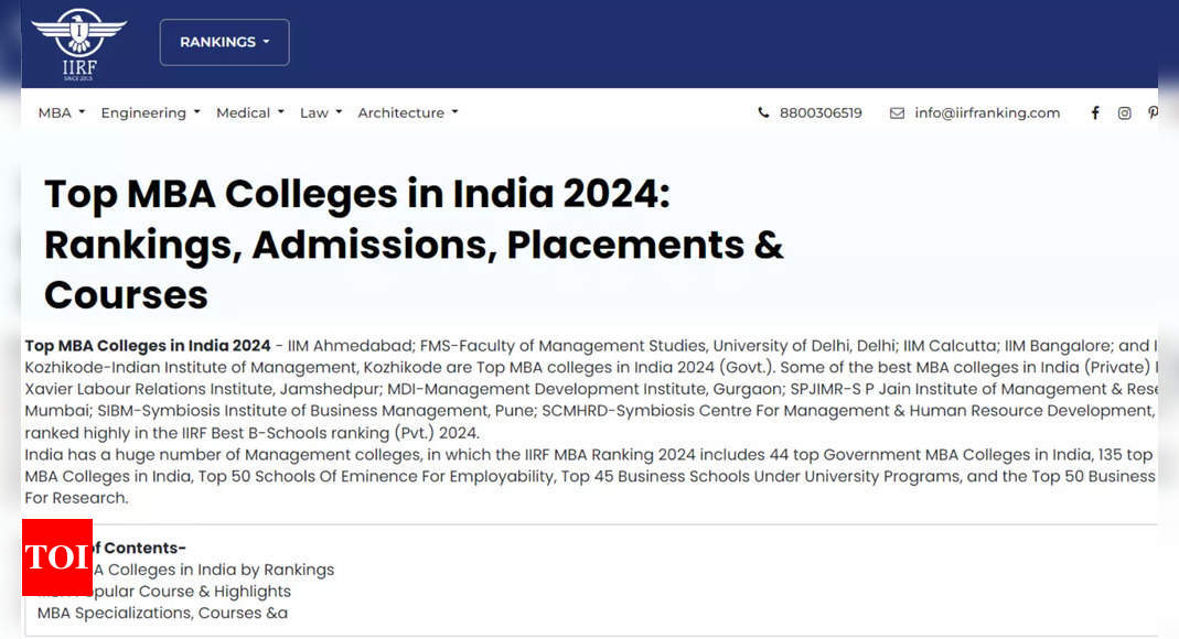 IIRF Ranking 2024: Top 10 Private Business Schools in India to look out for