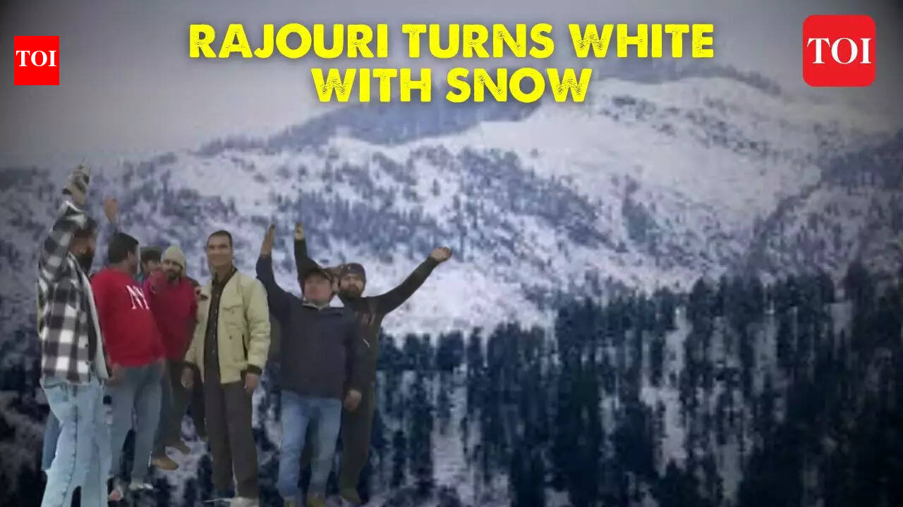 Jammu and Kashmir: Tourists rejoice in Rajouri as snowfall changes weather