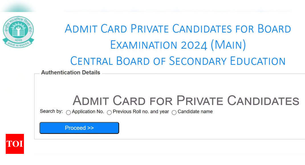 CBSE Private Candidate Admit Card 2024 out at cbse.gov.in, here’s how to download