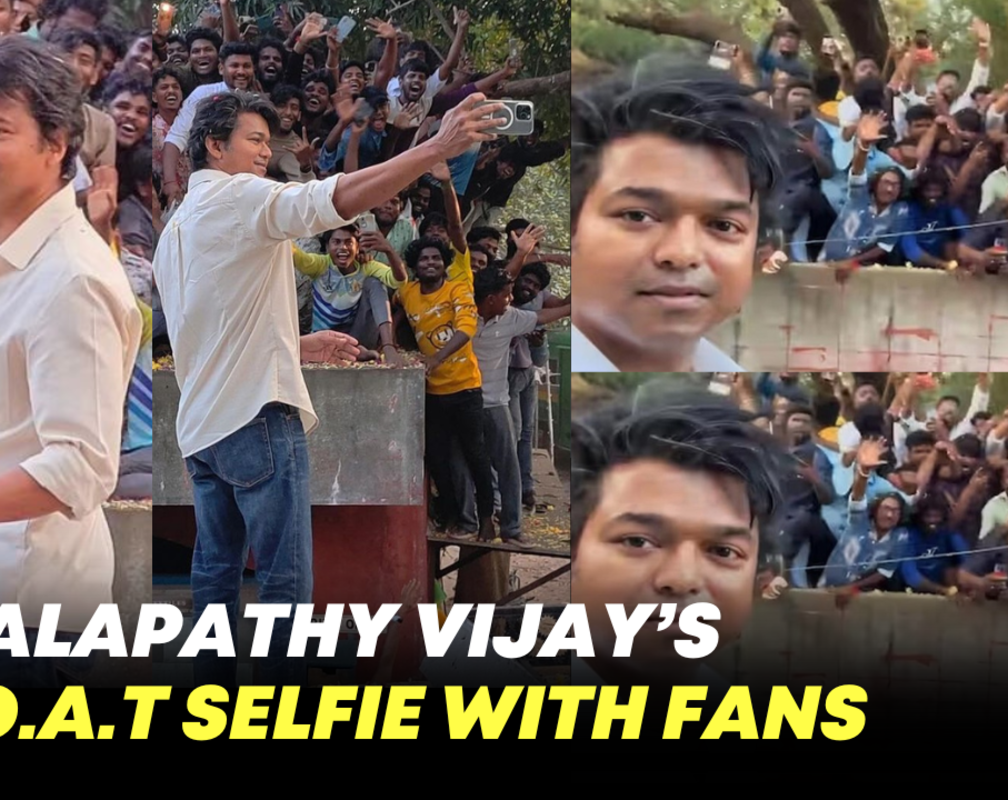 
Thalapathy Vijay's charm: Fans go gaga for selfies during 'GOAT' shoot
