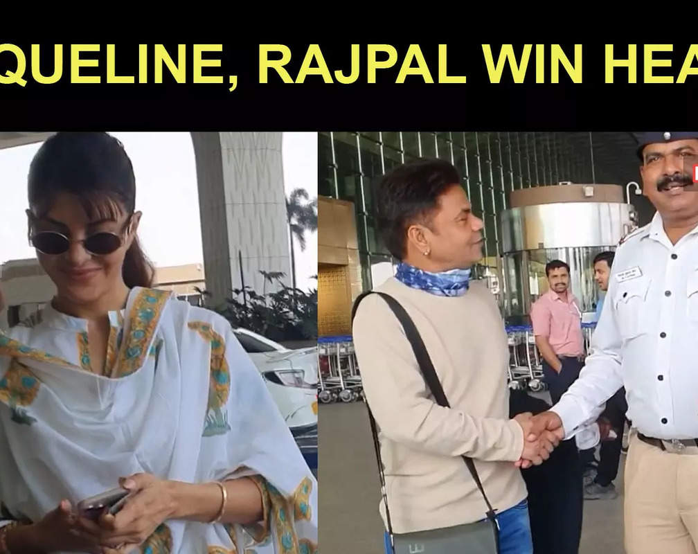 
Jacqueline Fernandez delights fans with her desi avatar; Rajpal Yadav wins hearts with polite interactions at Mumbai airport
